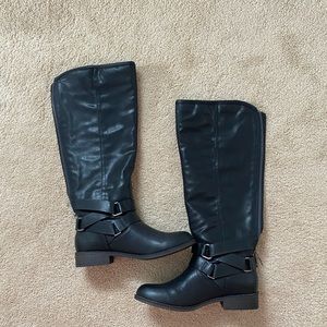 Black tall madden girl boots